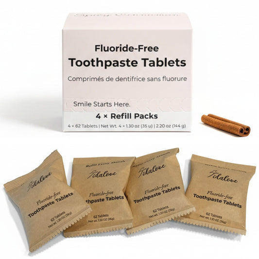 Fluoride-Free Cinnamon Toothpaste Tablets — 4 Month Supply