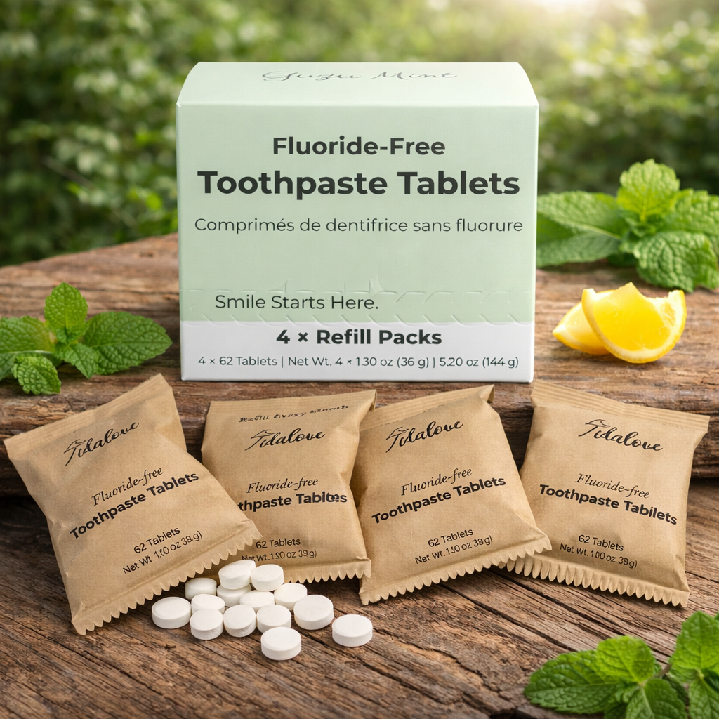 Fluoride-Free Yuzu Mint Toothpaste Tablets — 4 Month Supply