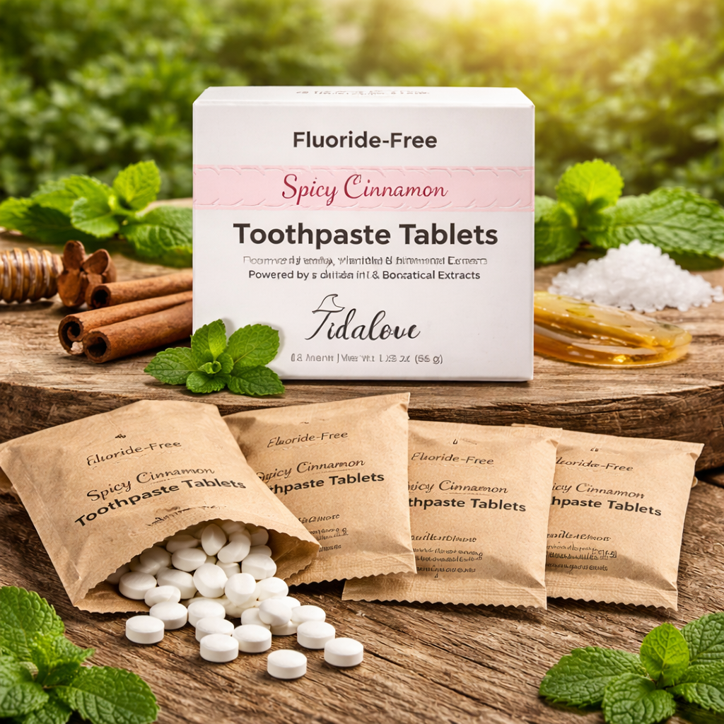 Fluoride-Free Cinnamon Toothpaste Tablets — 1 Month Supply