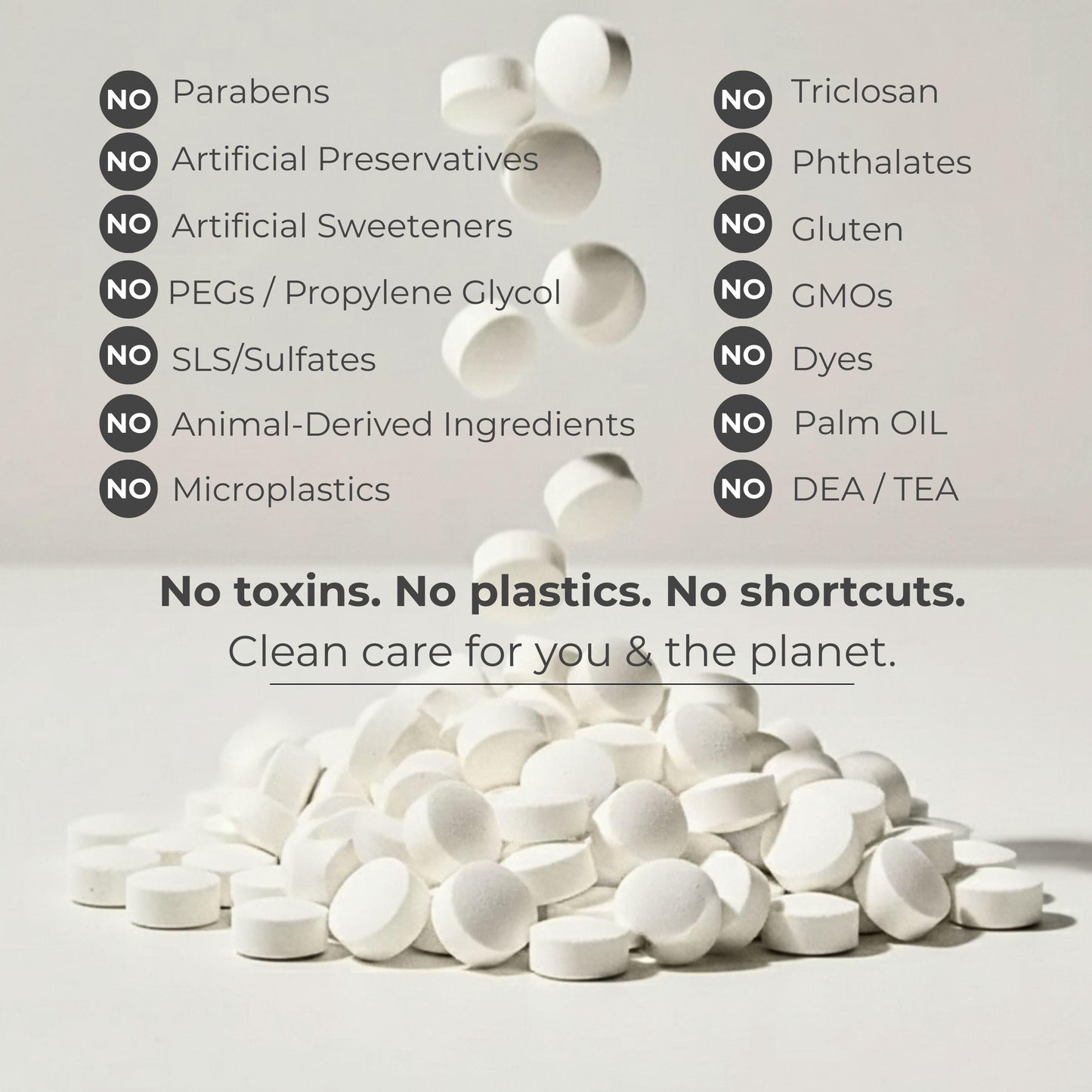Fluoride-Free Cool Mint Toothpaste Tablets — 4 Month Supply