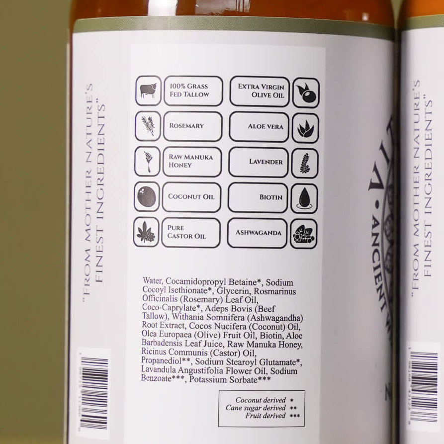 Nature's Elixir Shampoo - Tallow-Based Liquid Shampoo